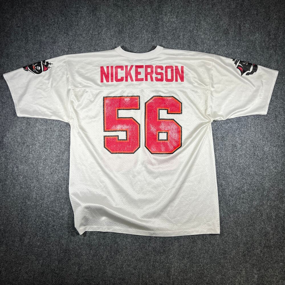 Vintage 90s Tampa Bay Buccaneers Hardy Nickerson #56 Jersey White Large